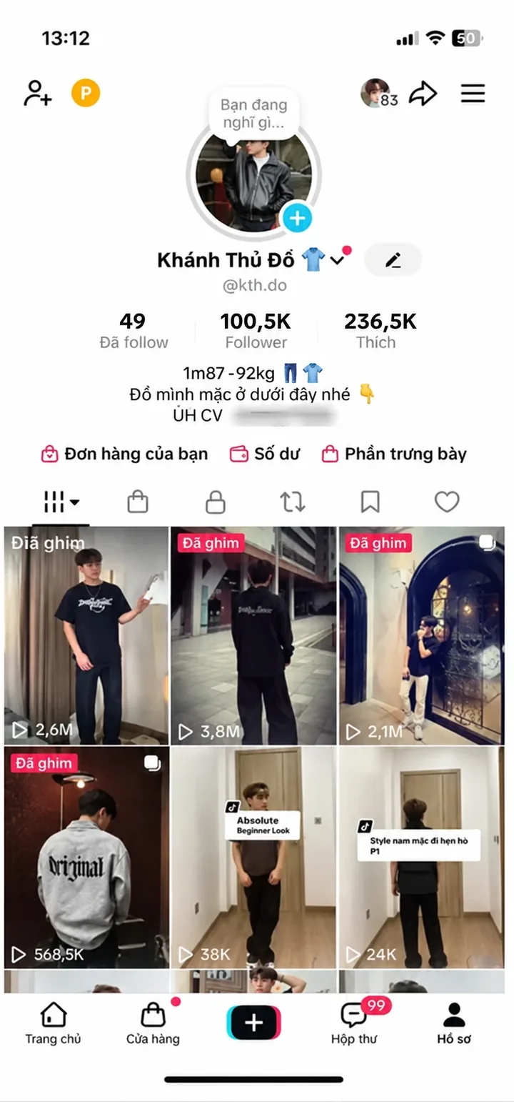Kênh TikTok Khánh Thủ Đổ @kth.do
